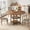 Retro color, variant on 47'' Round Dining Table for 4, Kitchen Table with Storage Shelf & Metal Legs, Circle Table for Living Room Apartment (Only Table) Grey