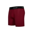 thumbnail image 5 of Wrangler Cool Carpenter 6" Boxer Briefs Men's Underwear, Small, Light Gray/Tibetan Red/Naval Academy, 3-Pack, 5 of 8