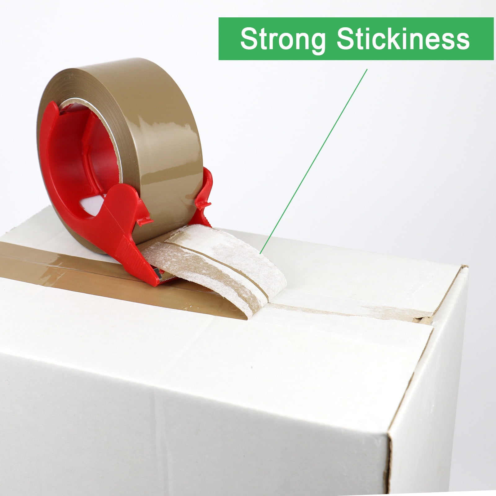 Bomei Pack No Noise Heavy-Duty Packing Tape, 1.88 Inch x 110 Yards, 6 Pack
