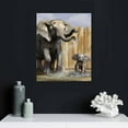 thumbnail image 4 of COMIO Funny Elephant Bathroom Wall Art Cute Elephant Pictures Wall Decor Wild Animal Canvas Print Painting Framed Home Artwork Bathroom Decorations For Office Bedroom Kitchen, 4 of 4