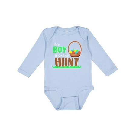 

Inktastic This Boy is on the Hunt- Easter eggs Boys Long Sleeve Baby Bodysuit