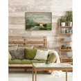thumbnail image 4 of Drsoum 16x24in Canvas Wall Art Vintage Classical Framed Paints Pastel Valley Cow Farm Field Room Decor for Hallway, 4 of 6