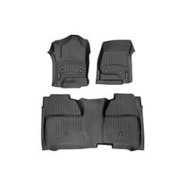 WeatherTech Custom Fit FloorLiners compatible with Sierra 2500HD/3500HD, Silverado 2500HD/3500HD, Silverado 1500, Sierra 1500 - 1st & 2nd Row, Black