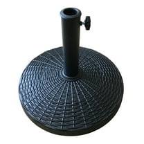 Mainstays 22 lbs Black Round Powder Coated Resin Patio Umbrella Base