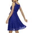 thumbnail image 2 of Dressystar Women Floral Lace Knee-Length Bridesmaid Dress Female Short Swing Party Dress, 2 of 7