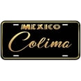thumbnail image 1 of Colima Black-G Curved Mexico Novelty Car Auto License Plate, 1 of 2