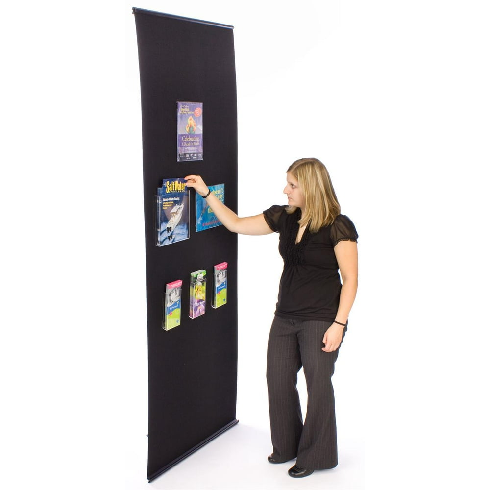 Displays2go 88"h Hook & Loop Receptive Banner Stand; HooknLoop Fabric