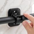thumbnail image 6 of Curtain Rods No Drilling for Windows Set 32 to 48 Inch,5/8 Inch Diameter Drapey Pole with No Drill Curtain Rod Brackets,Renter Friendly Cortineros Para Ventanas with Adhesive Holder Hook (Black), 6 of 18