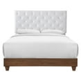 thumbnail image 3 of Modway Rhiannon Diamond Tufted Upholstered Performance Velvet Queen Bed in Walnut White, 3 of 5