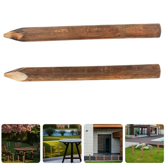 WASHWEPE 2Pcs Tree Support Wood Pole for Gardeners and Homeowners 11.8x1.6x1.6in