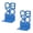 Blue, variant on Youthyao Metal Book End For Shelves 2Pcs Letter Bookends Heavy Duty Book End Book Stopper Slip Bookends for Desk Shelf