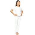 thumbnail image 2 of Stretch Is Comfort Girl's SHORT Sleeve Crew Neck and Leggings Set White Small, 2 of 2