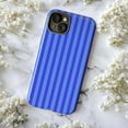 thumbnail image 5 of Blue Striped Phone Case, Minimalist Vertical Stripe Pattern iPhone Cover, Simple Modern Protective Case for iPhone 17 16 15 14 13 12 11 Pro Plus Max Mini, 5 of 6