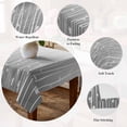 thumbnail image 5 of Gray Flower Table Cloth Waterproof Tablecloths, Geometric Stripe Gradient Branch Minimalist Tablecloth Dining Table Cover for Kitchen Party Tabletop Outdoor, Rectangle Tablecloth 60x84 Inch, 5 of 9