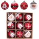thumbnail image 1 of 9pcs 6cm Shatterproof Christmas Baubles,traditional Red And White Christmas Ball Ornaments For Christmas Tree Decorations, 1 of 5