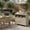 Champagne, variant on AwayHome Outdoor Storage Cabinet, All-Weather HIPS Patio Sideboard Buffet with 3 Shelves and Magnetic Doors,Gray