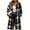 Black, variant on Womens Plaid Shacket Jacket Long, Classic Button Down Shirt Flannel Coat with Hood Loose Pocketed Fall Winter Clothes (XL, Wine)