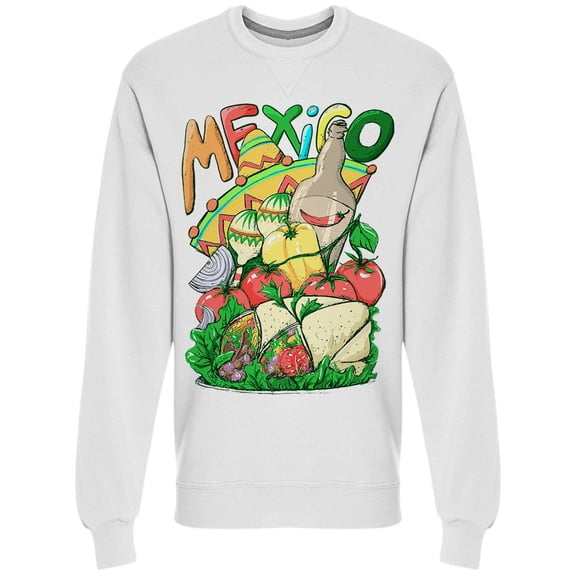 Mexican Food Burirtos Sweatshirt Men -Image by Shutterstock, Male Small