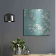 thumbnail image 6 of Luxe Metal Art 'White Cherry Blossom II on Blue' by Danhui Nai, Metal Wall Art, 24"x24", 6 of 7