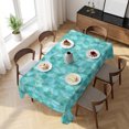thumbnail image 4 of Green Geometric Rectangle Tablecloth, Farmhouse Abstract Neutral Motifs Waterproof & StainResistant Tablecloth, Washable Oil-proof Table Cover for Dining/Party/Wedding/Camping/Buffet 60x120 In, 4 of 9