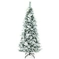 thumbnail image 1 of Árbol de Navidad Artificial Costway 180 cm nevado con 471 Bayas blancas y estrellas de Navidad Base de metal plegable, 1 of 8