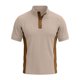 thumbnail image 2 of Ceisia Men's Loose Fit Ribbed Polo Shirt Short Sleeve Stand Collar Color Block Casual Daily Summer Tops Khaki L Gifts, 2 of 4