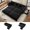 Black, variant on 89'' Pull Out Sofa Bed King, Chesterfield Velvet Sleeper Sofa, Convertible L-Shaped Futon Couch, Tufted Back, 4 Pillows, Ottoman, Deep Seat Loveseat Couches for Living Room, Apartment, Gray