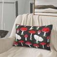 thumbnail image 5 of Gukieu Red Mushrooms Print Plush Pillow Cover, Hidden Zipper Pillow Protector without Pillow Core, Suitable for Bedroom, Office, Car Decoration-20"x30", 5 of 6