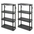 thumbnail image 1 of Gracious Living 4 Shelf Adjustable Height Medium Duty Storage, Black (2 Pack), 1 of 12