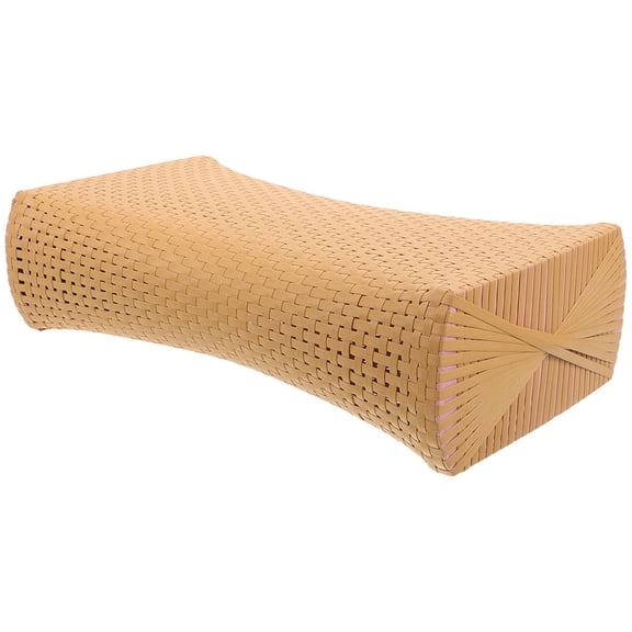 Phenofice Oval Sauna Neck Support Pillow Wood Color PVC 1Pack 11.4X6.3X3.1In