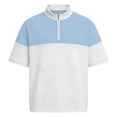 thumbnail image 4 of Abomasnow Quarter Zipper Shirts for Men Summer Short Sleeve Mock Neck Golf Shirts Lightweight Color Blocking Moisture Wicking Workout Shirts, 4 of 9
