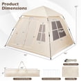 thumbnail image 3 of Gymax 4 Person Camping Tent w/Rainfly Mesh Windows 2 Doors & Carrying Bag for Hiking, 3 of 10
