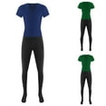 thumbnail image 2 of Aislor Combinaison de Ballet une Pièce à Manches Courtes pour Hommes, Bleu Marine L, 2 of 5