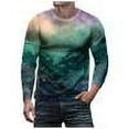 thumbnail image 5 of Long Sleeve Casual Lightweight Pullover Shirts, Men Trendy Round Neck Fall Tee Novelty 3D Graphic Print Vintage Raglan T-Shirt Gym, 5 of 5