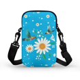 thumbnail image 2 of HELLHERO Daisies Hummingbirds Double-layer Shoulder Bag 4.33"x1.97"x7.09" for Unisex Polyester, 2 of 7
