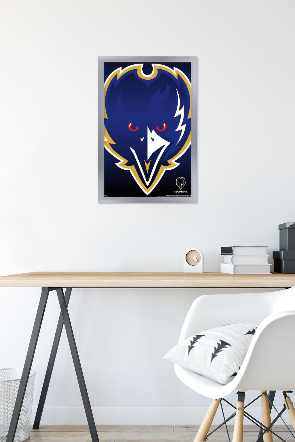 NFL Baltimore Ravens - Logo 14 Wall Poster, 14.725" x 22.375", Framed