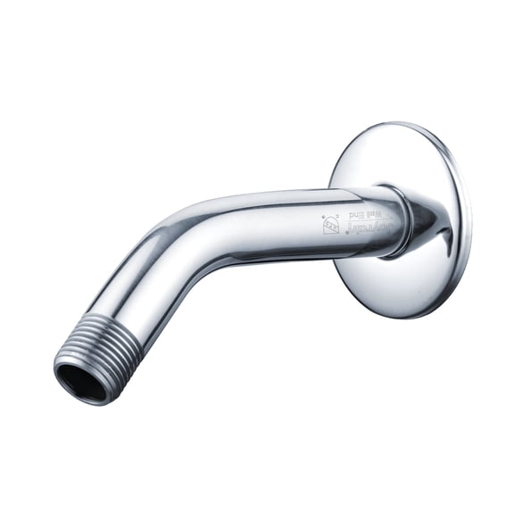 Joyrain Shower Arm with Flange, 304 Stainless Steel Extension Pipe for Fixed Shower Head, Wall-Mounted (6 inch and 8 inch Options) (Brushed stainless teel, 6 inch)