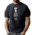 thumbnail image 1 of [Relajación en casa] Camiseta gráfica "OKAY" de Bobby Hill, King of the Hill: algodón grueso, negra con estampado blanco, ropa informal cómoda y elegante para el día a día, para correr o andar en bici, 1 of 6