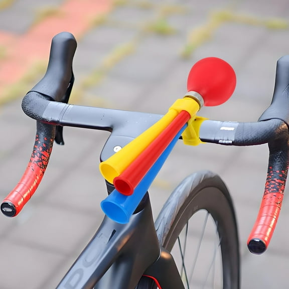 ETHZZLE Durable MultiColor Bike Horn for Bicycle with Loud ThreeHole Design Easy to Install and Remove