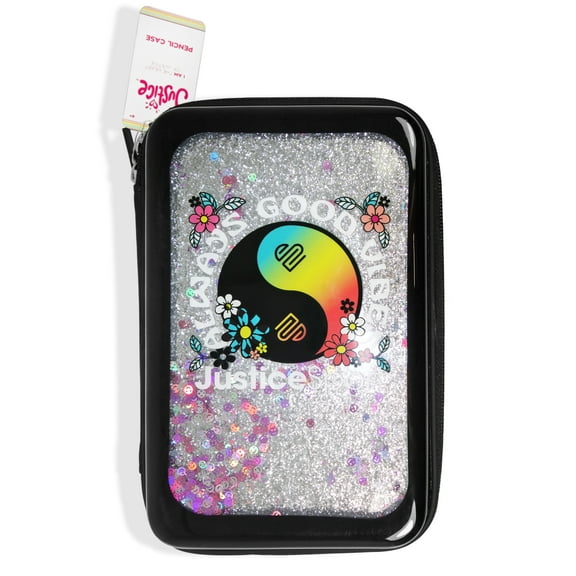Justice Groovy Vibes Pencil Case, Multi-Color, 5.51-inch Wide by 8.27-inch High