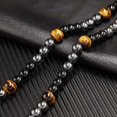 thumbnail image 4 of Vintage Black GallstoneStone Necklace Natural Stone Hematite Bracelet Suitable For Women And Men, 4 of 5
