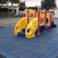 thumbnail image 5 of Rubber-Cal "Eco-Safety" Interlocking Playground Tiles - 2.50 x 19.5 x 19.5 Inch - 150 Pack - 396 Square Feet Coverage - Blue, 5 of 5