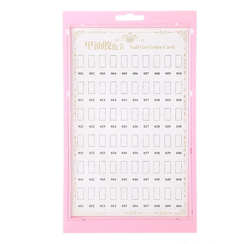 LAZIOEGR Nail Art Display Stand – Dual‑Side 60‑Color Card & 10‑Tip Frame, Sturdy Rack, Dust‑Proof Film, Ideal for Salon & Practice