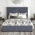 thumbnail image 6 of Furniture of America Harper Fabric Upholstered Full Bed with 4-Drawer in Gray, 6 of 19
