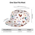thumbnail image 2 of Flat Bill Trucker Hats for Women Men - Farm Birds Goose Adjustable Flat Baseball Cap Snapback Hats Dad Hats for Men, 2 of 7