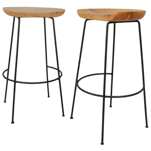 Carolina Classics Diya 30.5" Bar Stool Natural Black