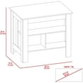 thumbnail image 3 of Four-legged Kitchen Island In Black/ Marble, Provides Extra Countertop And Storage Functional Kitchens With Four Legs Three Shelves - Black / For Prep, Fits 2 Stools, Ensures Ample Legroom, 3 of 3