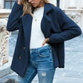 thumbnail image 7 of Women's Solid Color Winter Buttoned Jacket Casual Outerwear With Pockets Warm Cozy Soft Comfort Fit, 7 of 7