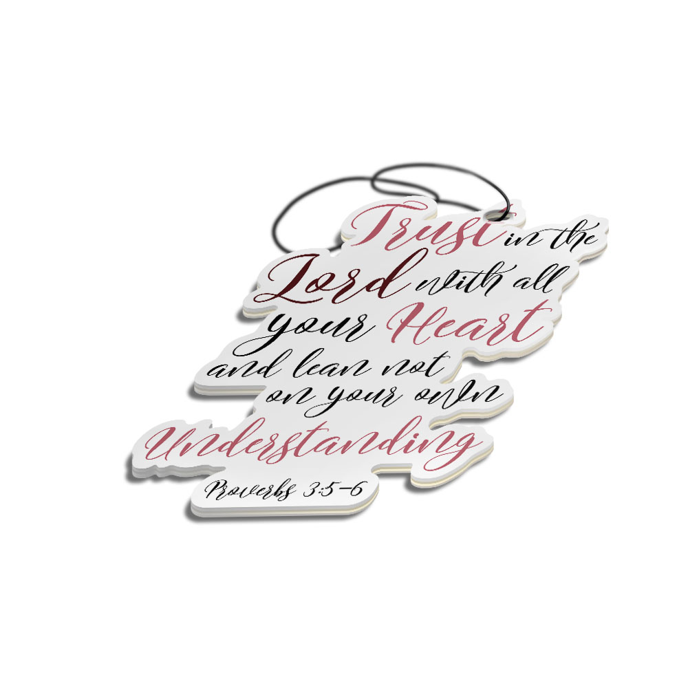 WIRESTER Air Freshener Hanging for Car, Office, Home & Ornaments - Christian Quotes Proverbs 3:5-6 - image 2 of 4
