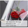 thumbnail image 3 of Clear Cellophane Paper 40cm Wide X 30m Long 2.5mm Thick Florist Cellophane Roll Gift Wrapped, 3 of 5